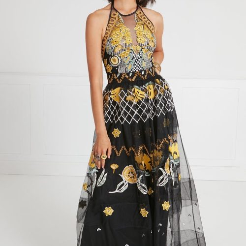 Marvelloush Halter Dress - Black
