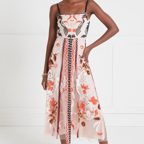 Marvelloush Strappy Dress - Rosewater
