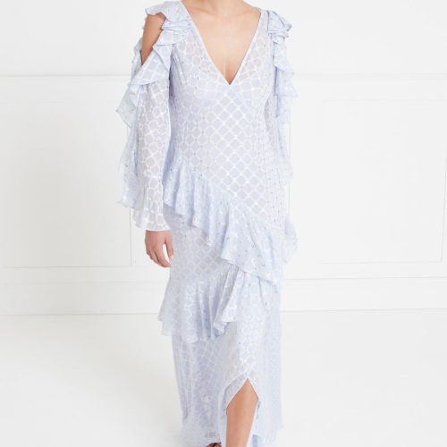 Marvelloush Ruffle Dress - Halogen Blue