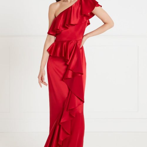 Marvelloush Asymmetric Dress - Red