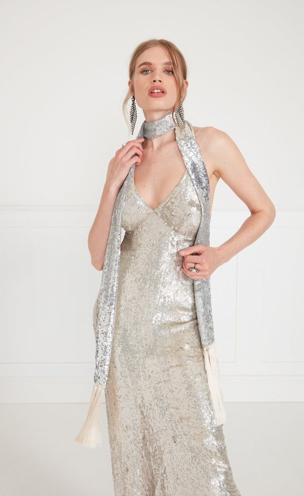 Marvelloush Long Dress - Silver
