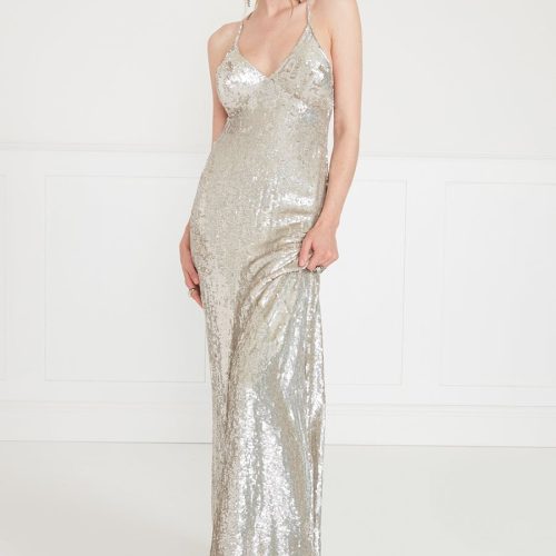 Marvelloush Long Dress - Silver